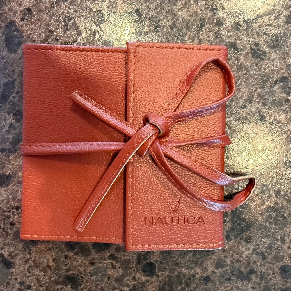 Nautica Red Leather grooming kit